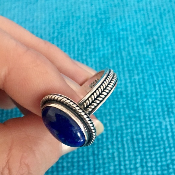 Artisan Crafted Sterling Silver Lapis Ring - Picture 6 of 8